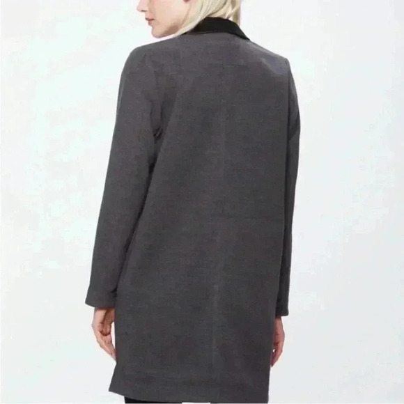 NWT Obey N°89 Heather Charcoal Patti Trench Coat Single Breasted One Button XXS - Picture 8 of 8